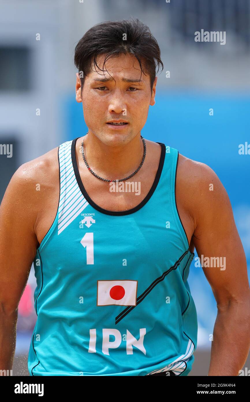 Tokyo, Japan. 27th July, 2021. Yusuke Ishijima (JPN) Beach Volleyball