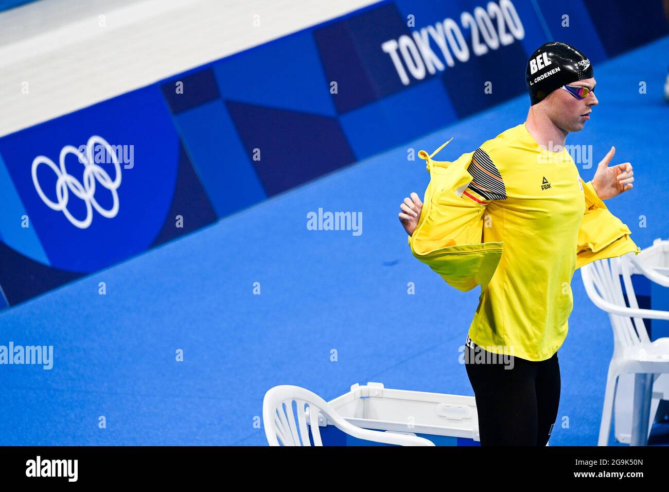 Belgian Louis Croenen pictured before the semifinals of the men 200m