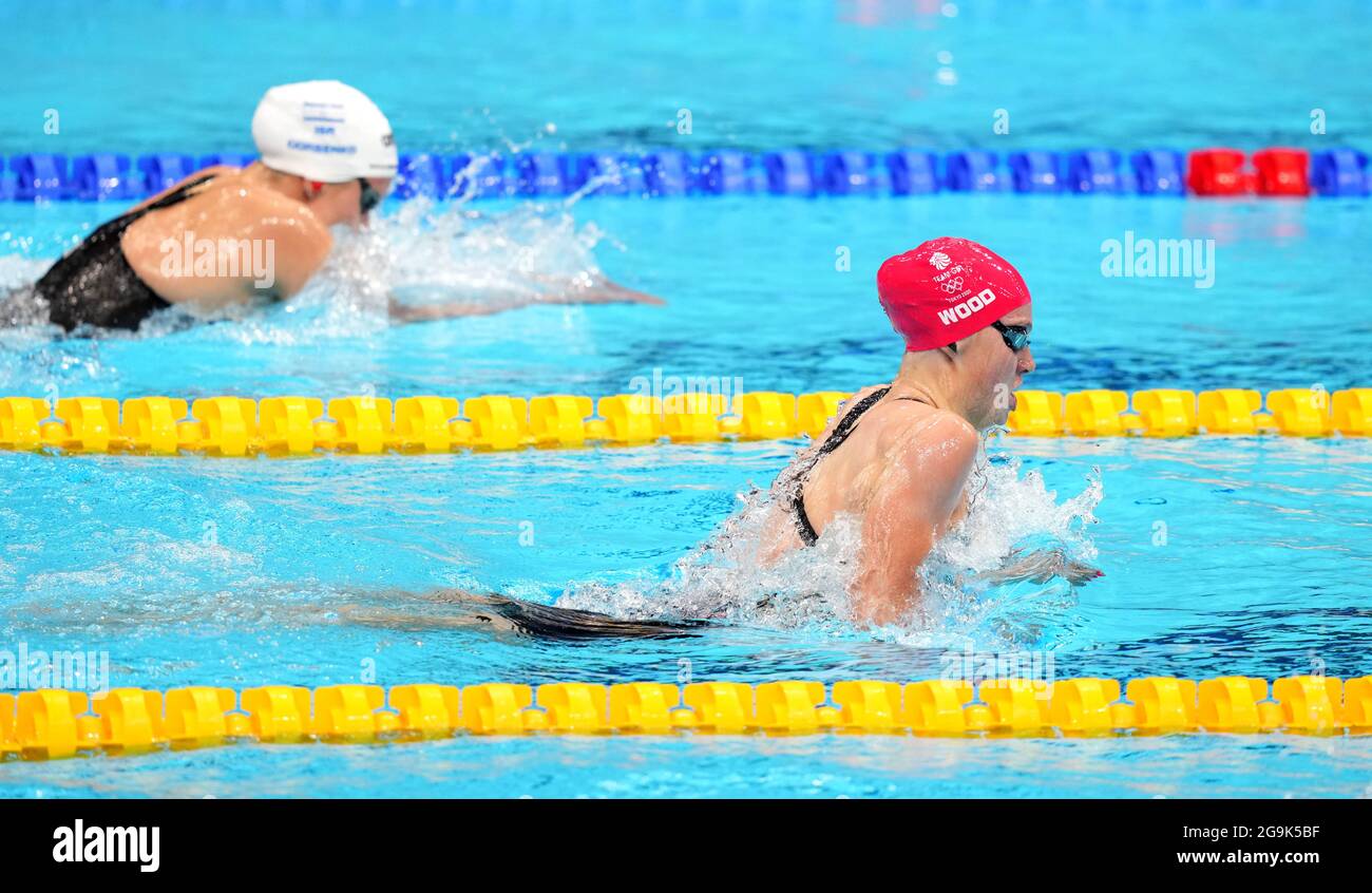 Great Britain's Abbie Wood in action during the Women's 200m Individual Medley at Tokyo Aquatics Centre on the fourth day of the Tokyo 2020 Olympic Games in Japan. Picture date: Tuesday July 27, 2021. Stock Photo