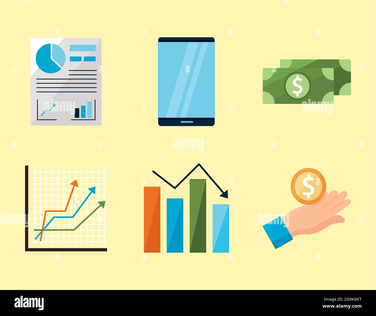 Money financial and business icon collection Stock Vector Image & Art ...