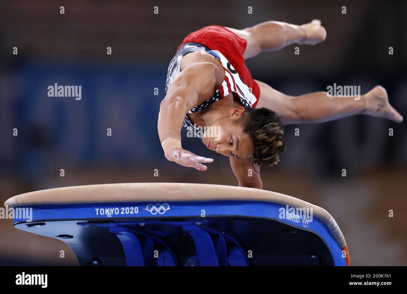 Tokyo Japan 26th July 21 Yul Moldauer Of The United States Competes In The Vault Of The Artistic Gymnastics Men S Team Final At The Tokyo Olympic Games In Tokyo Japan July