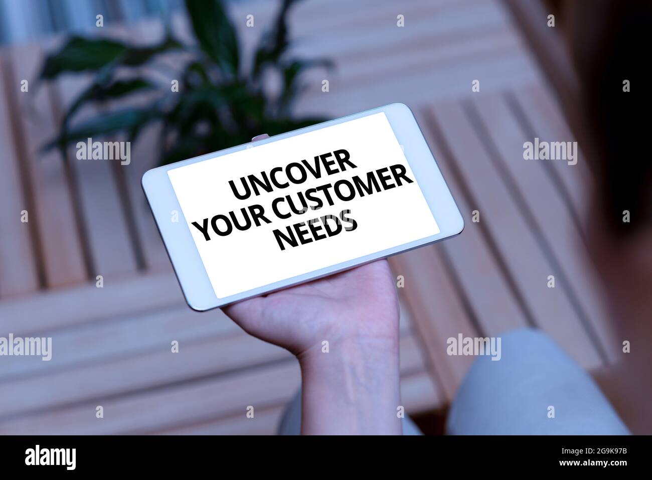 Conceptual Caption Uncover Your Customer Needs Concept Meaning Reveal Product And Present Solution To Consumer Voice And Video Calling Capabilities Stock Photo Alamy