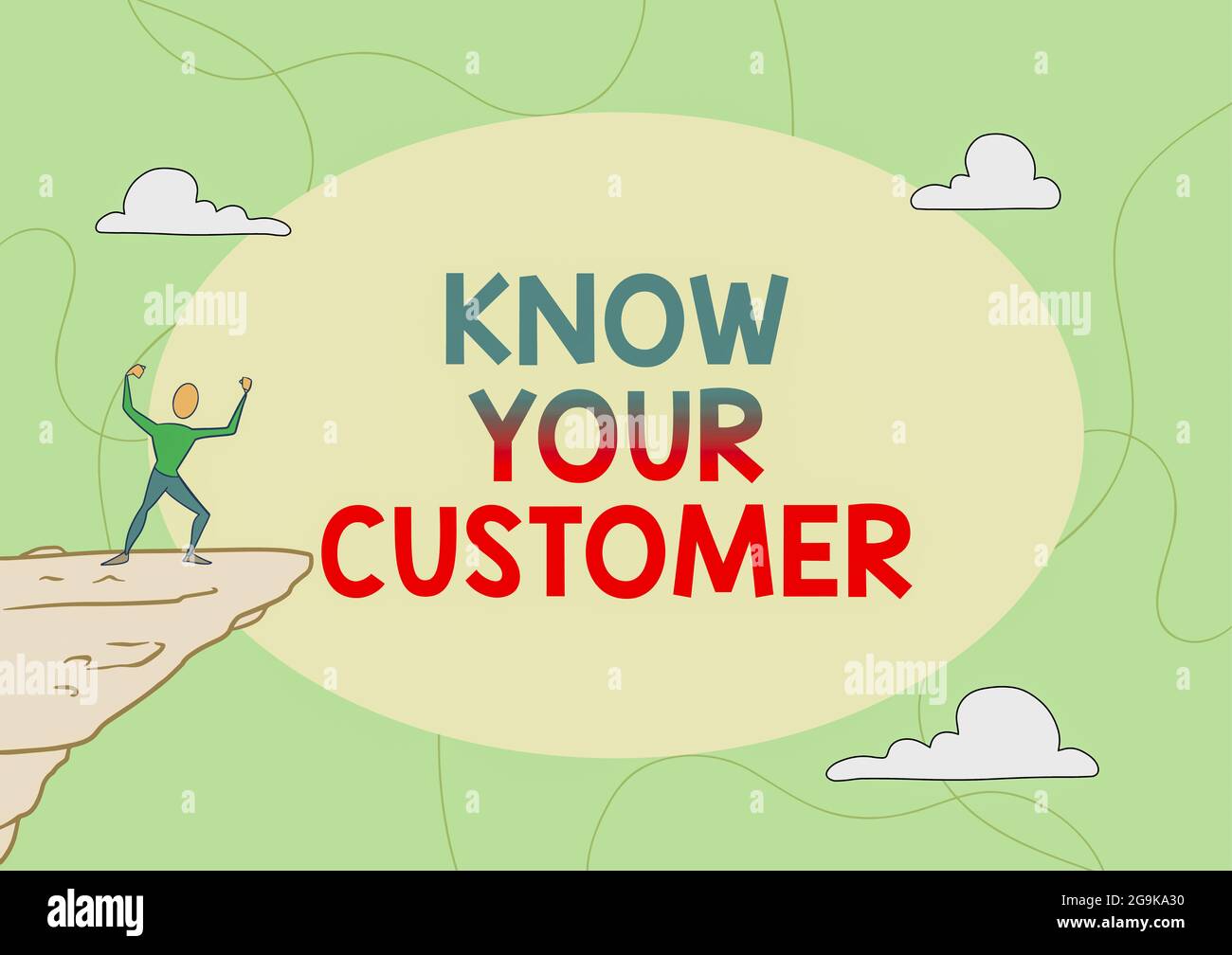 Sign displaying Know Your Customer. Business idea The idea of business