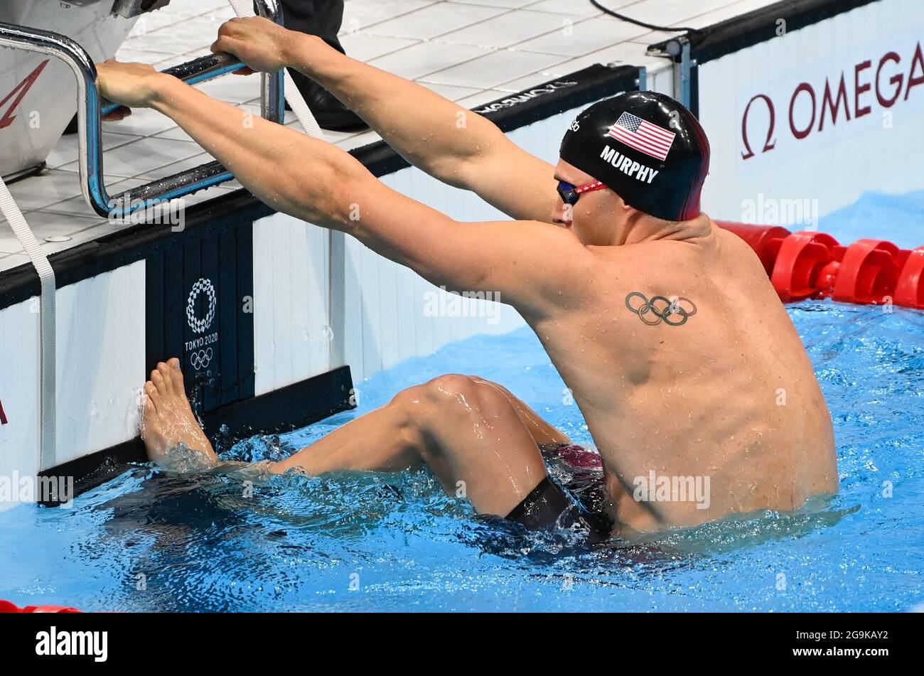 Tokyo, Japan. 27th July, 2021. Ryan Murphy of the United States competes during the men