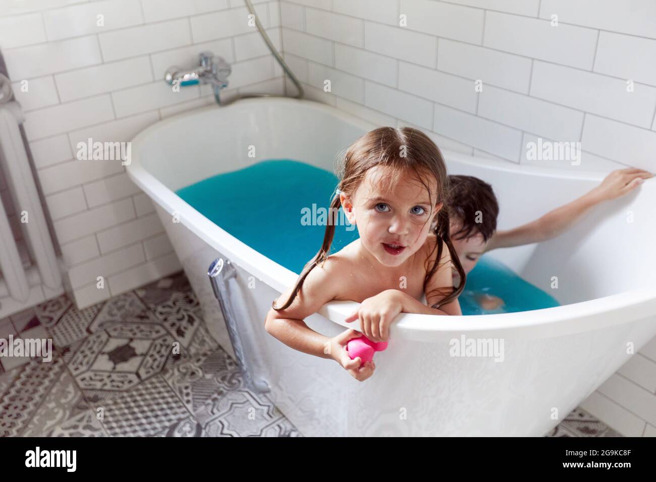 Brother sister having fun in hires stock photography and images Alamy