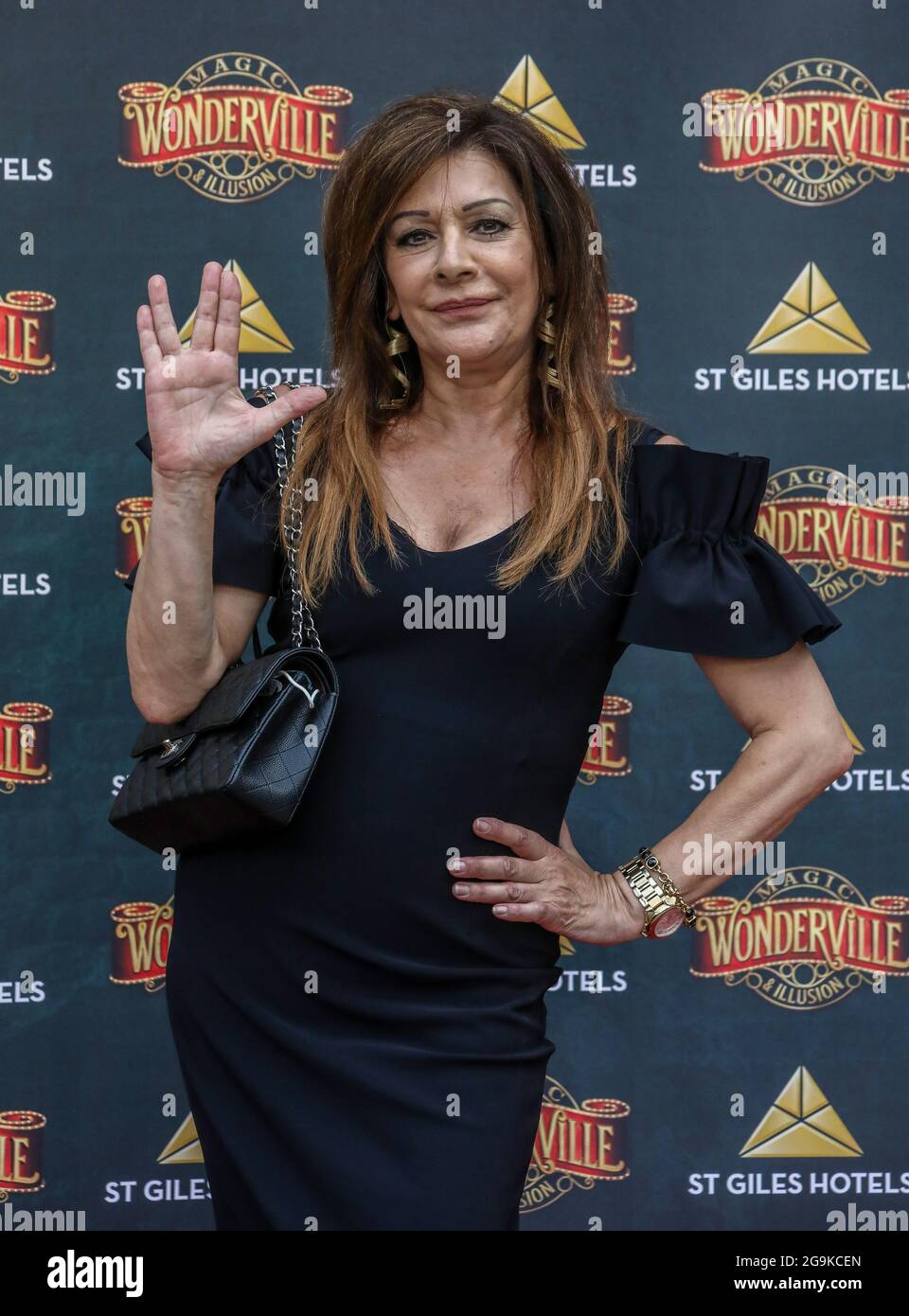 London, UK. 26th July, 2021. Marina Sirtis attends a gala performance of Wonderville at the Palace Theatre in London. Credit: SOPA Images Limited/Alamy Live News Stock Photo