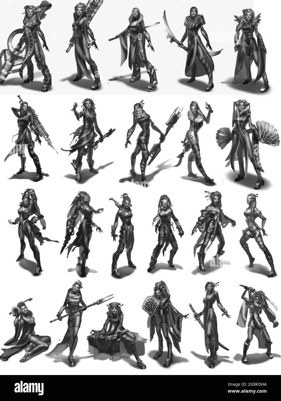 female action poses stock