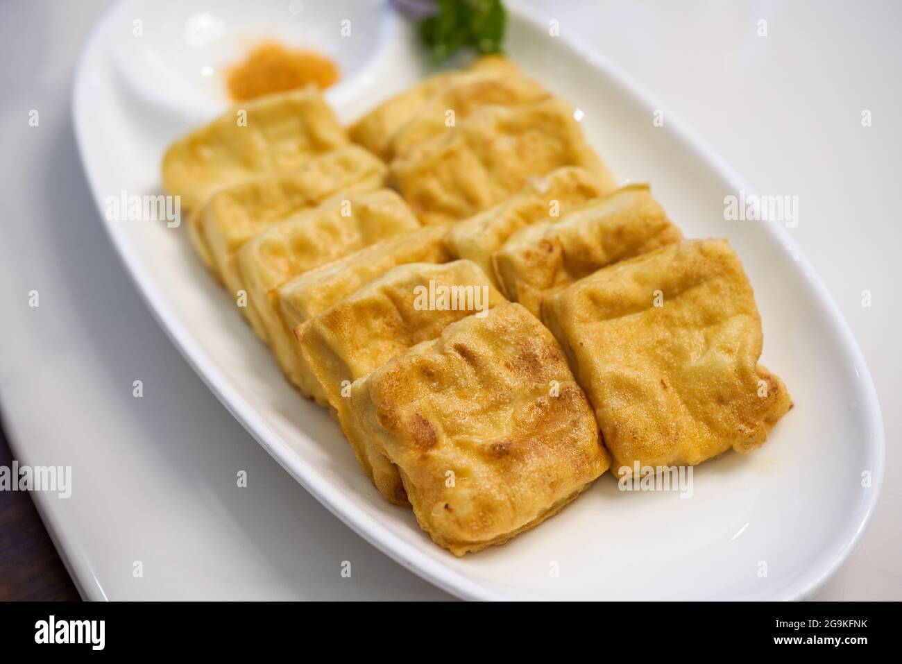 A delicious Chinese dish, deepfried tofu with milk Stock Photo Alamy
