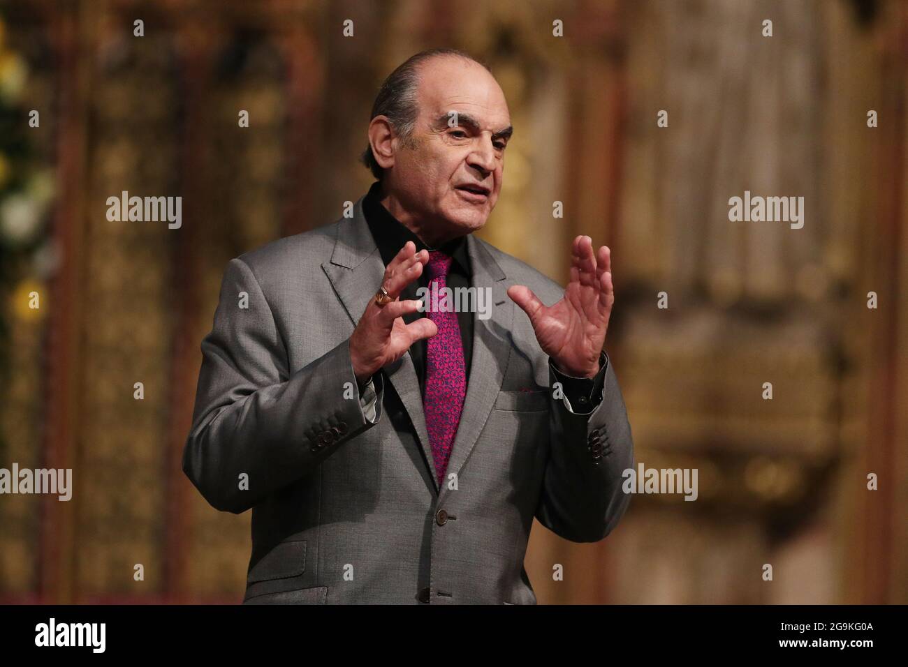 File photo dated 11/09/18 of Sir David Suchet who will retrace his steps as a young actor for a series of in conversation-style events. Issue date: Tuesday July 27, 2021. Stock Photo