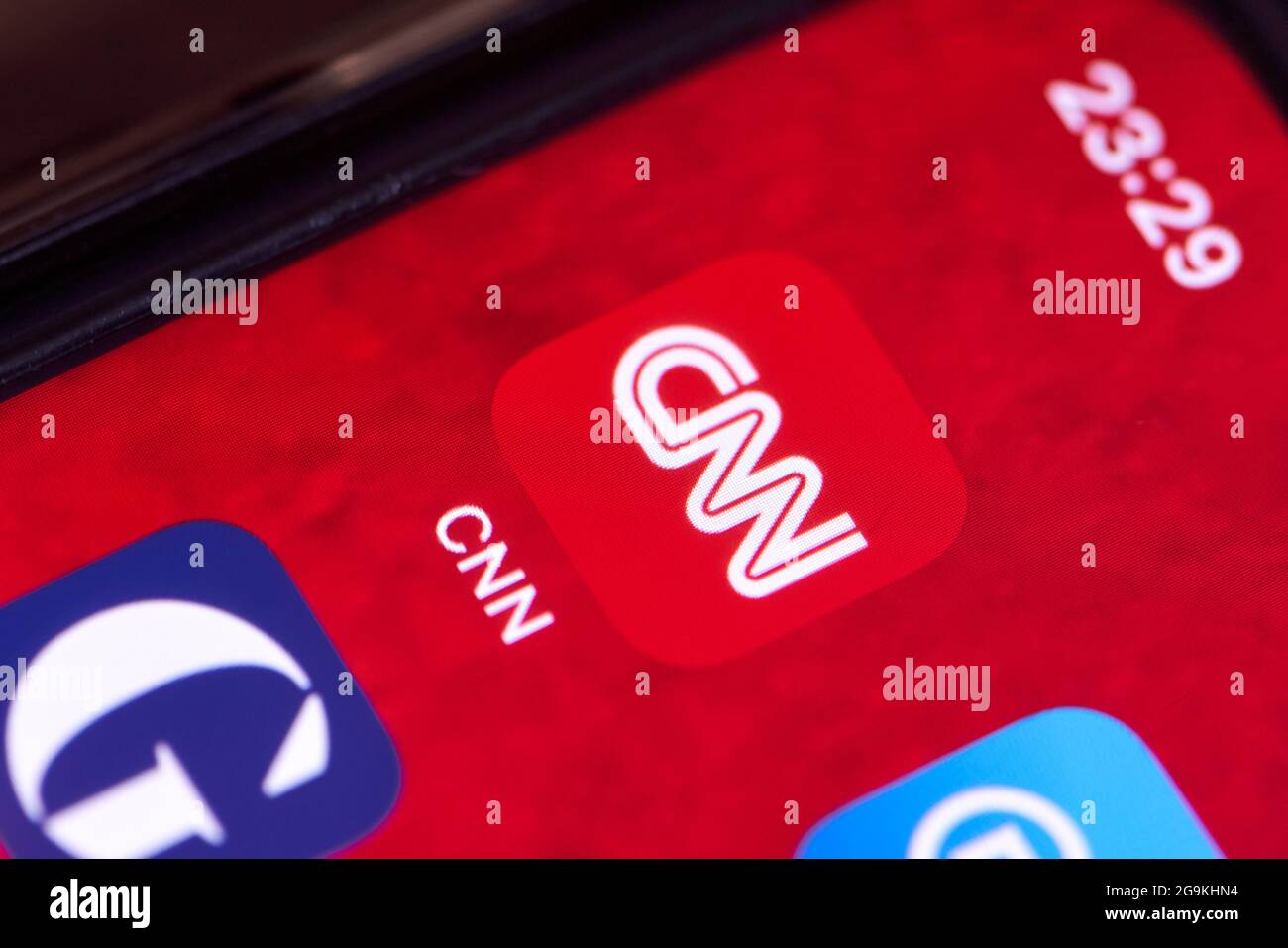 Tashkent, Uzbekistan - 15 July, 2021: CNN mobile application on iPhone ...