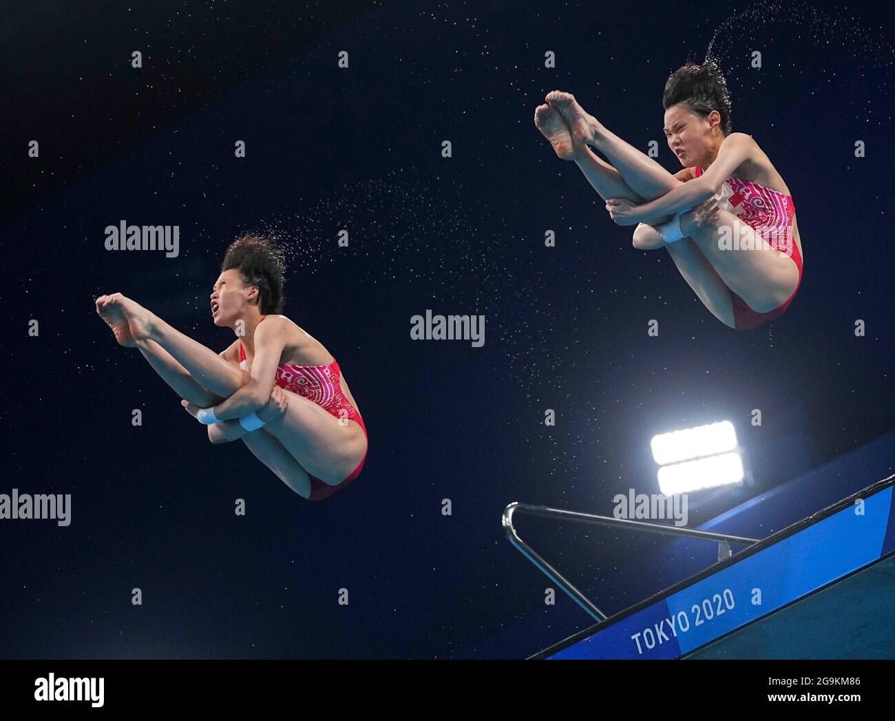 Tokyo, Japan. 27th July, 2021. Chen Yuxi and Zhang Jiaqi of China ...