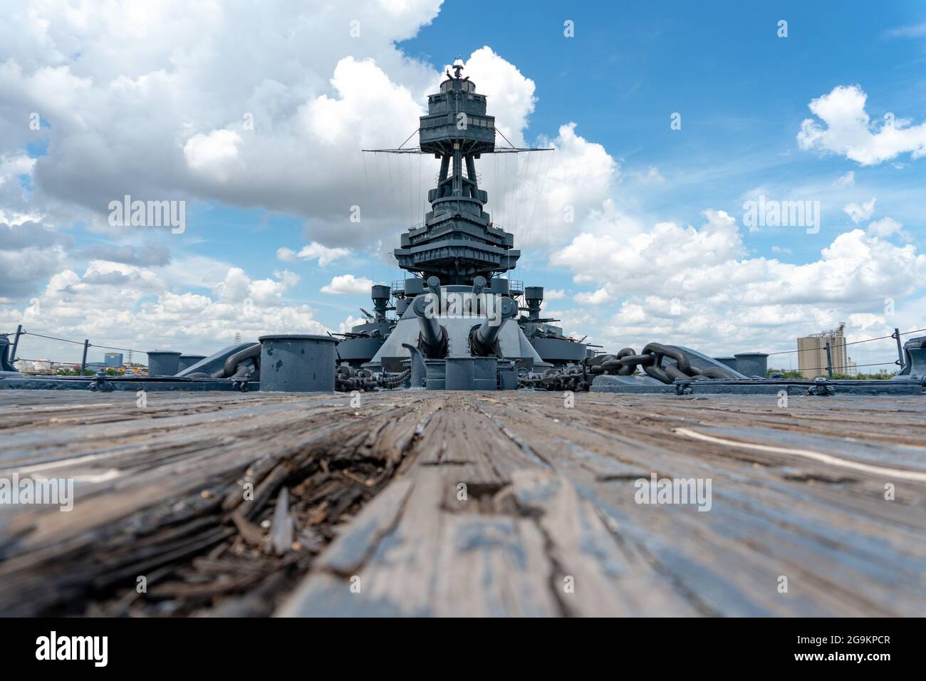 Famous Battleship Texas State Historic Site in Channelview, USA Stock Photo