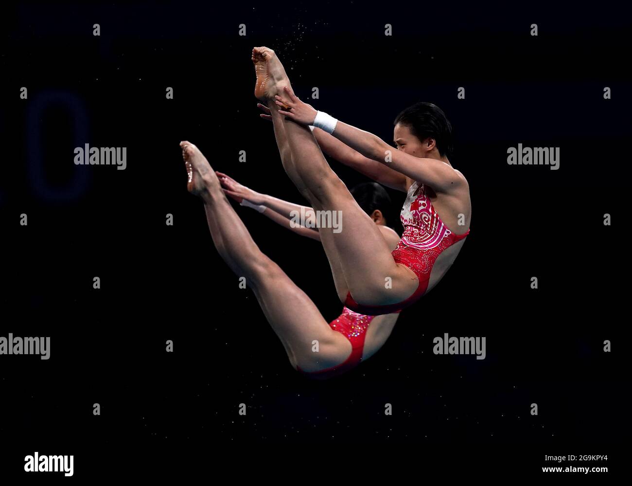 China's Yuxi Chen and Jiaqi Zhang during the Women's Synchronised 10m ...