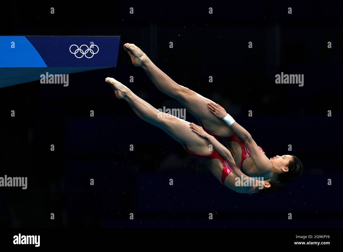 China's Yuxi Chen and Jiaqi Zhang during the Women's Synchronised 10m ...