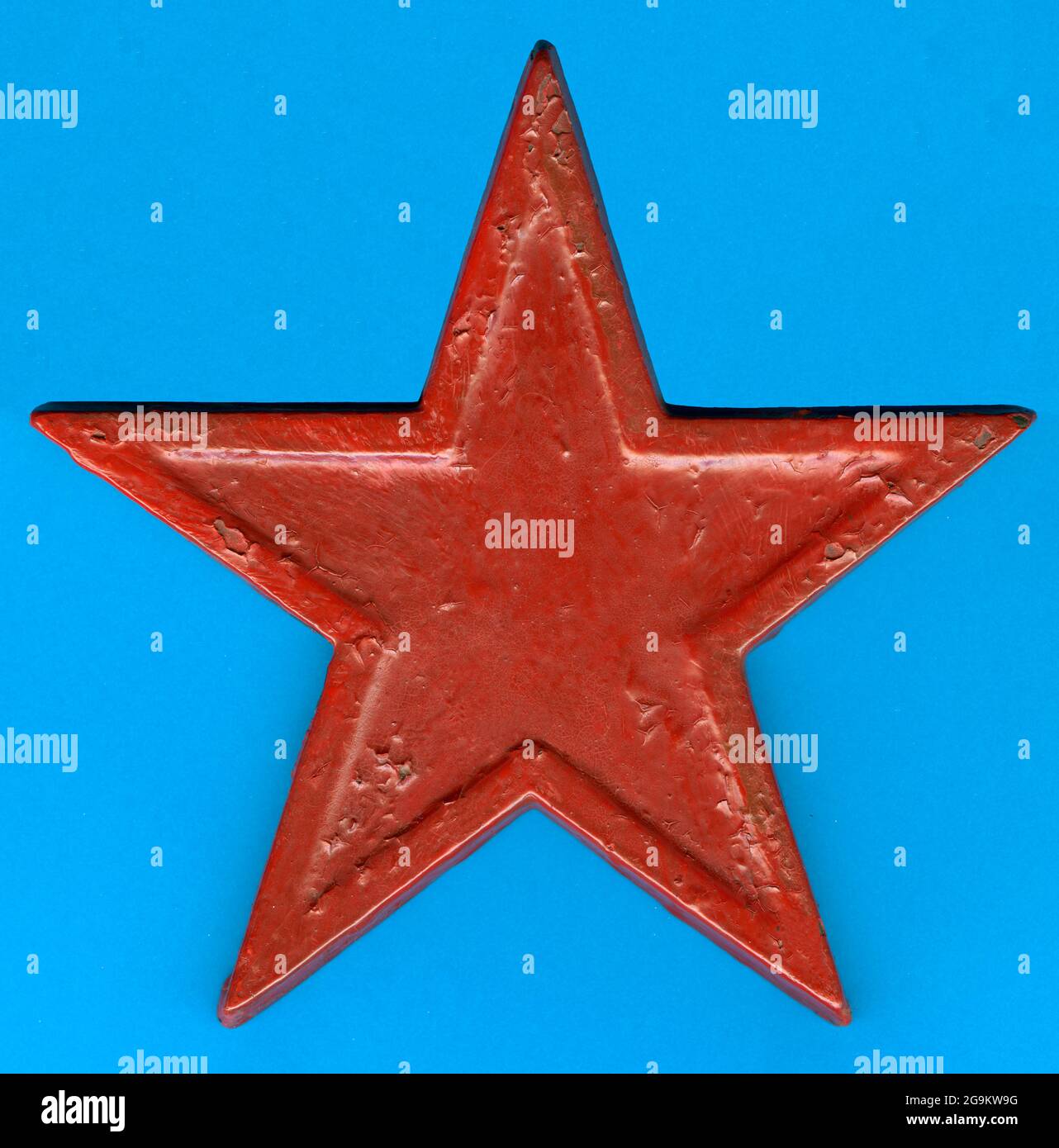 Europe, Germany, Russia, from the time of the Soviet Union, Soviet star made by iron , ADDITIONAL-RIGHTS-CLEARANCE-INFO-NOT-AVAILABLE Stock Photo