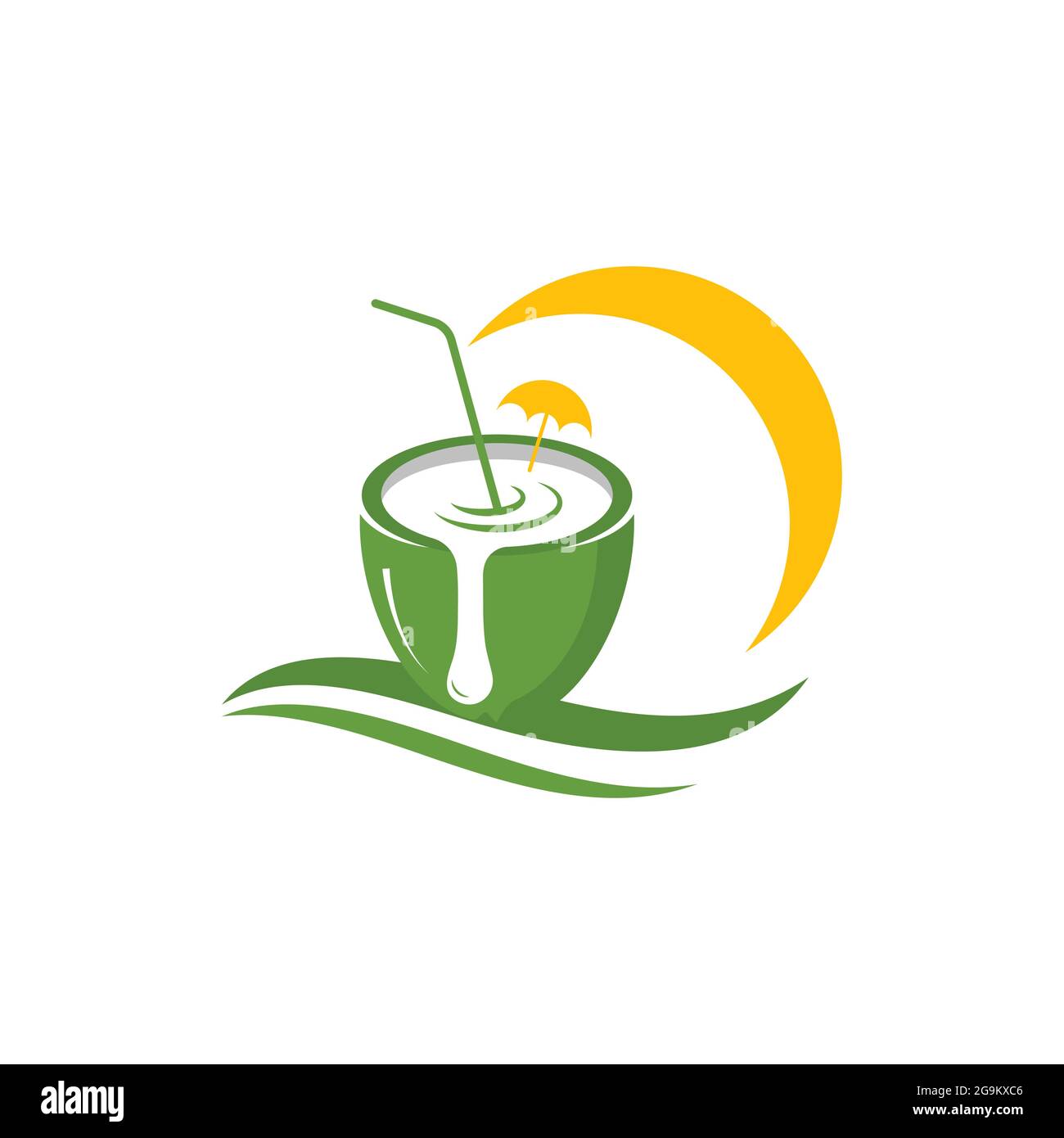 Coconut leaf logo vector vectors hi-res stock photography and images ...