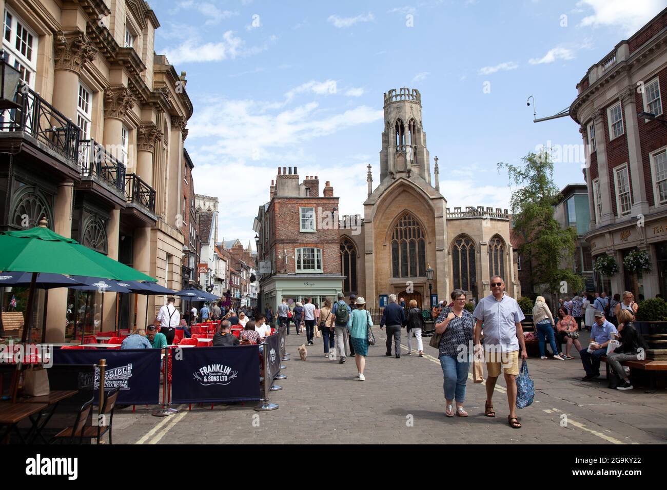 St Helen's Square and Church in York, UK Stock Photo