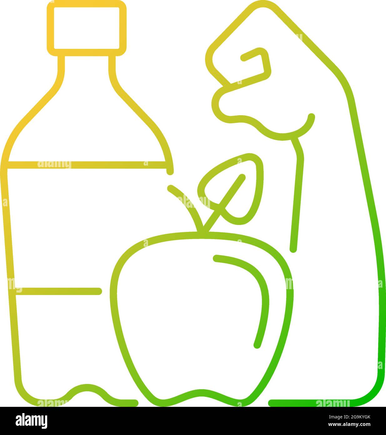 Healthy living gradient linear vector icon Stock Vector Image & Art - Alamy