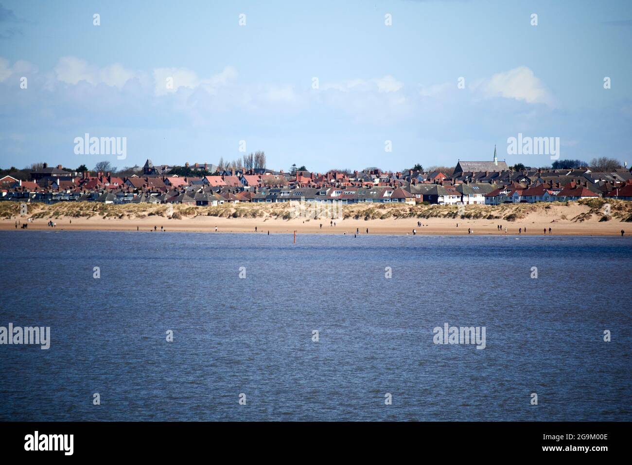 crosby beach near liverpool england uk Stock Photo - Alamy