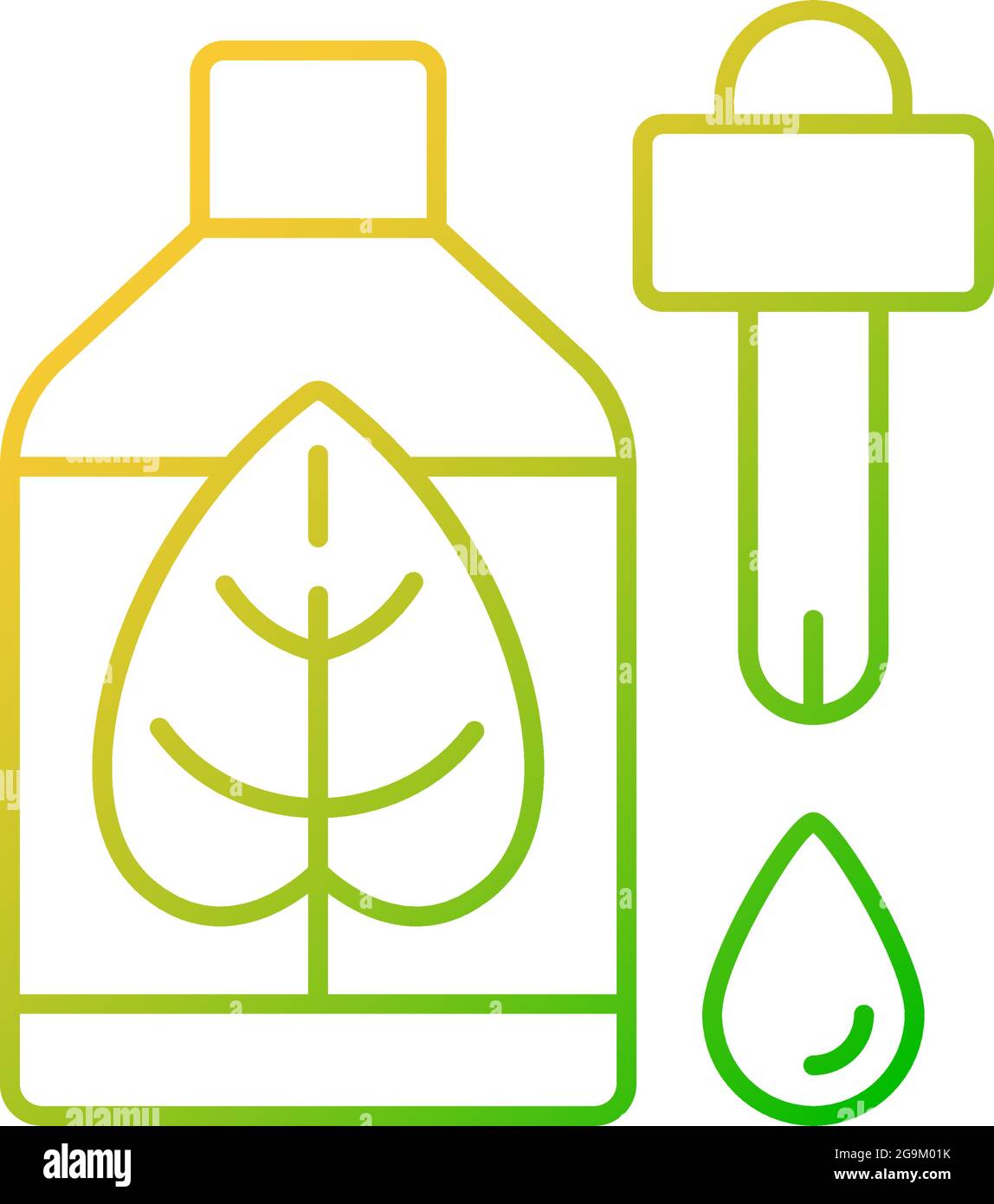 Natural skincare gradient linear vector icon Stock Vector