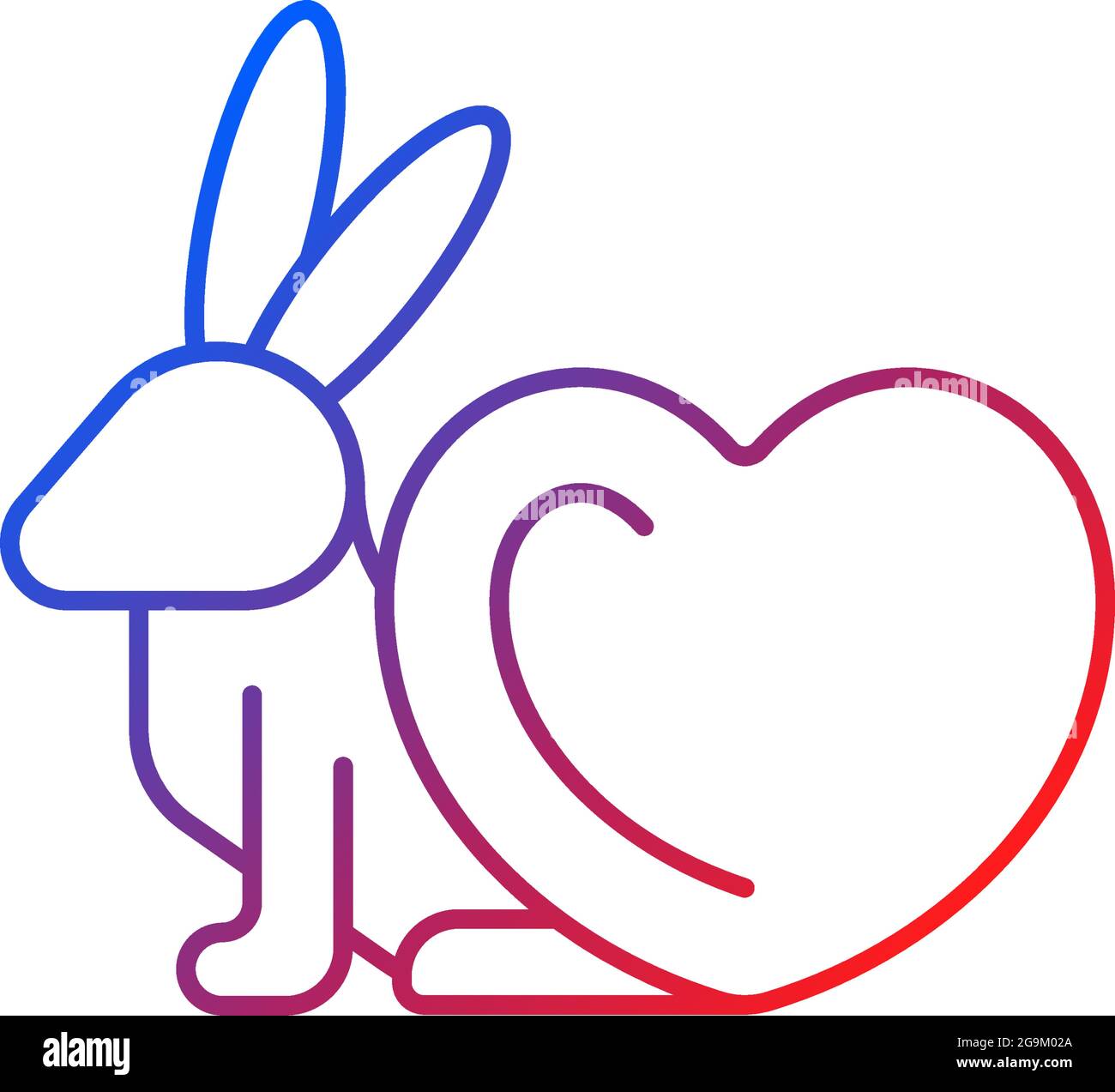 Cruelty free gradient linear vector icon Stock Vector