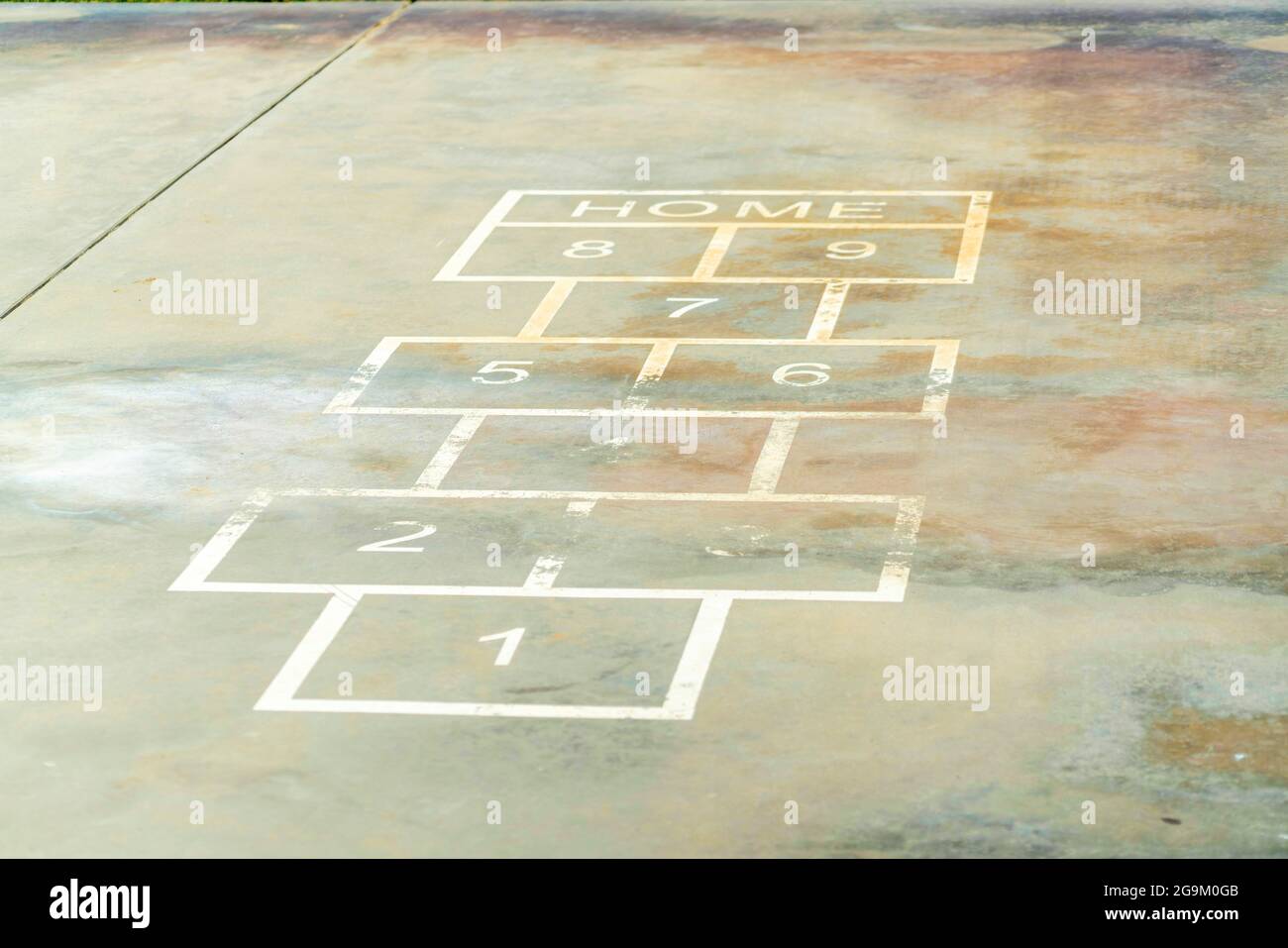 Game painted on the school playground Stock Photo Alamy