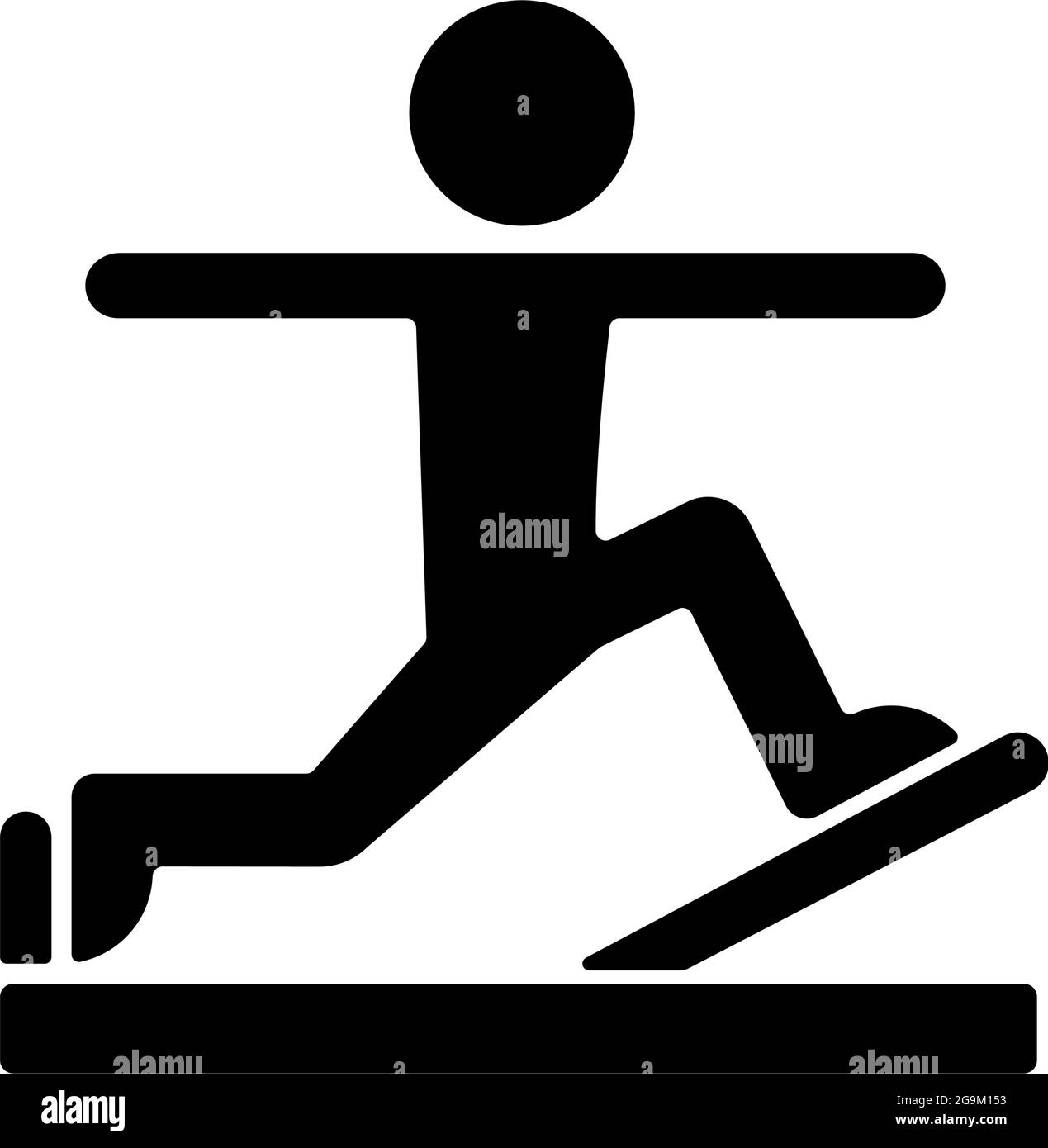 Pilates black glyph icon. Stock Vector