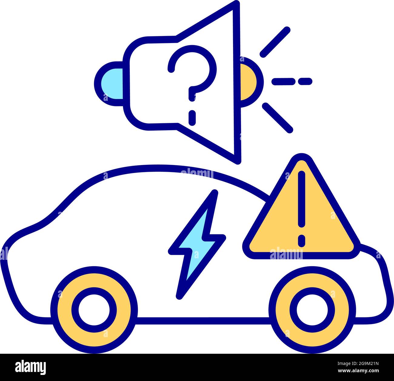 EV proofing RGB color icon. Stock Vector