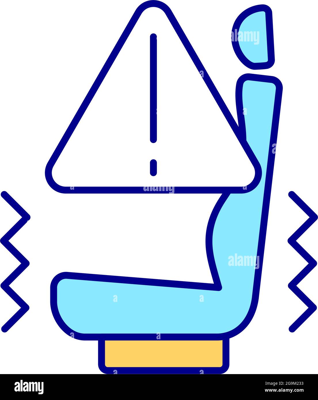 EV prophylaxis blue RGB color icon. Stock Vector