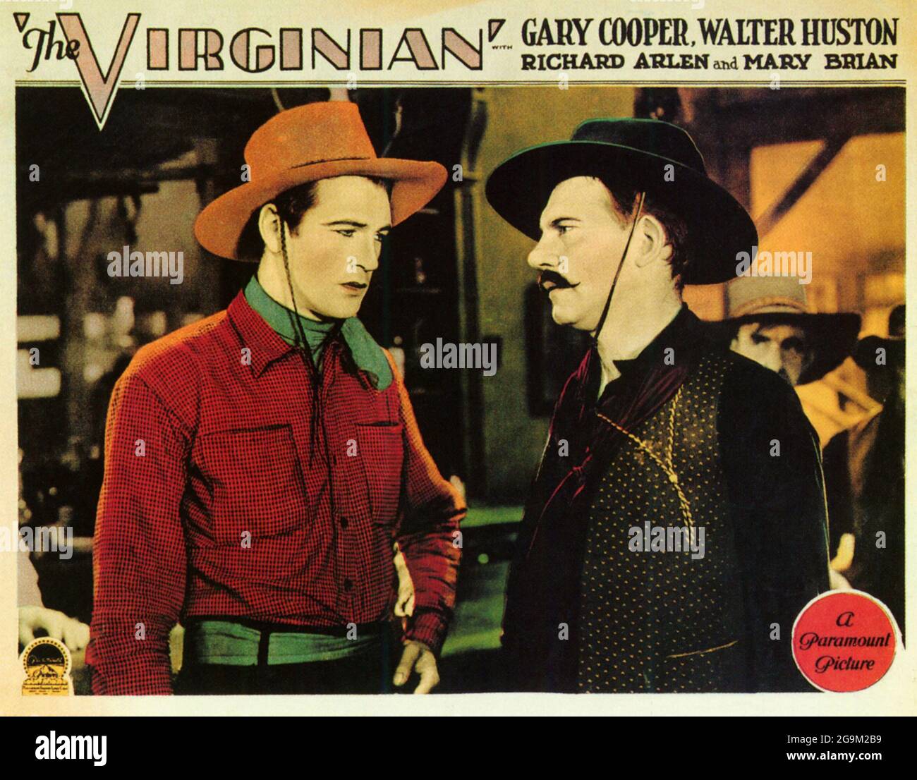 WALTER HUSTON and GARY COOPER in THE VIRGINIAN (1929), directed by