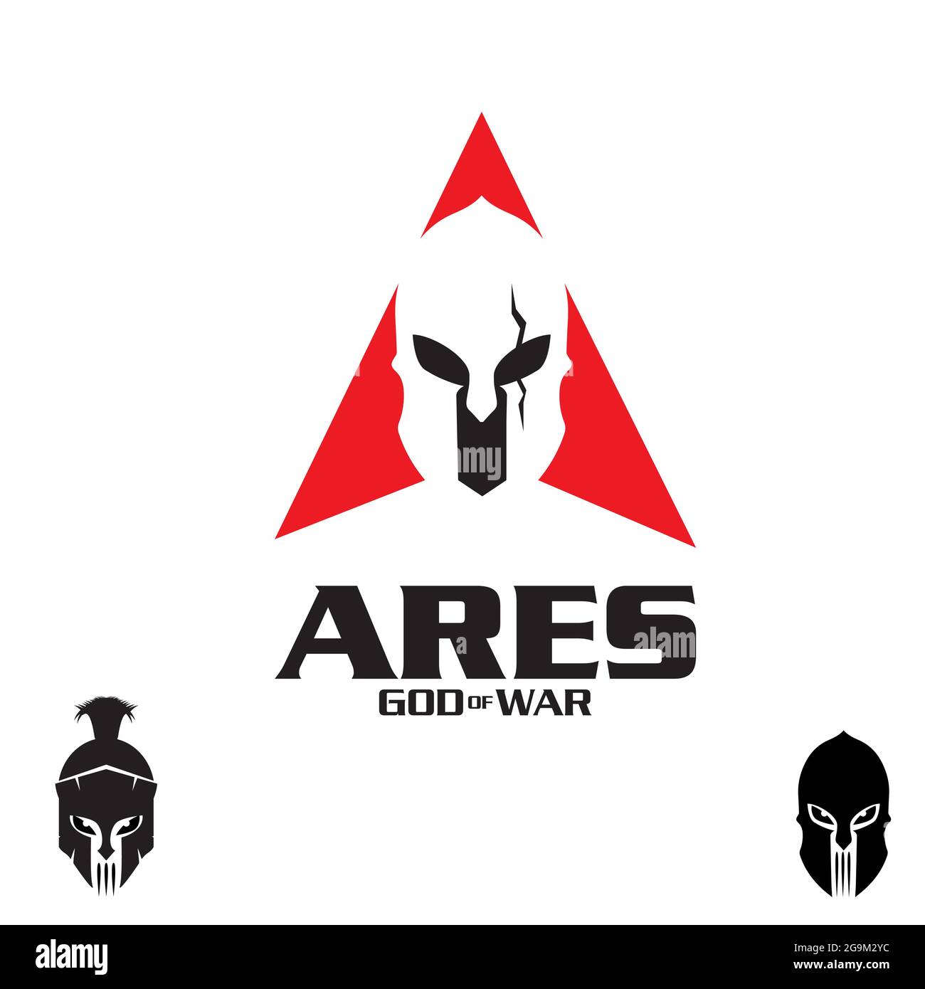 Ares a letter based A vector  from Greek god of war Stock Vector