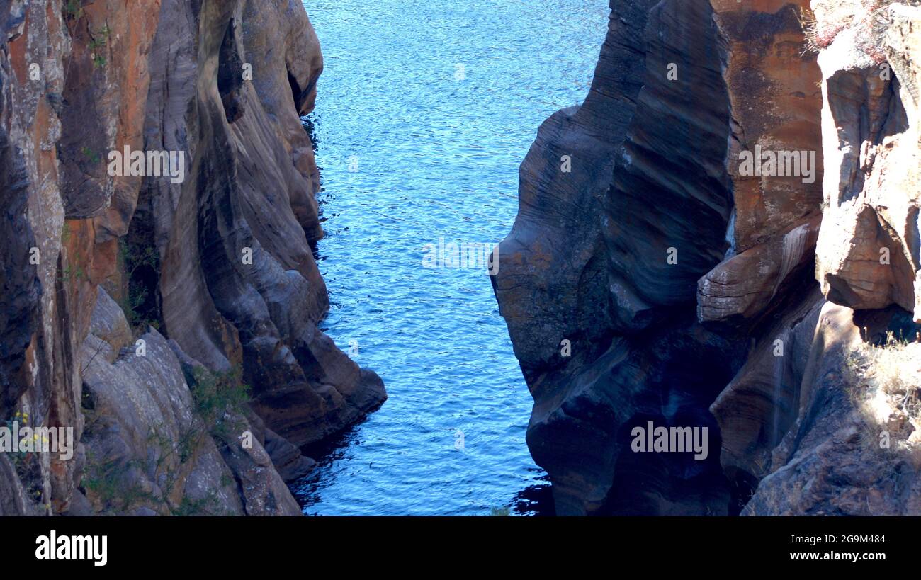 Rock formations with water photographed in South Africa Stock Photo - Alamy