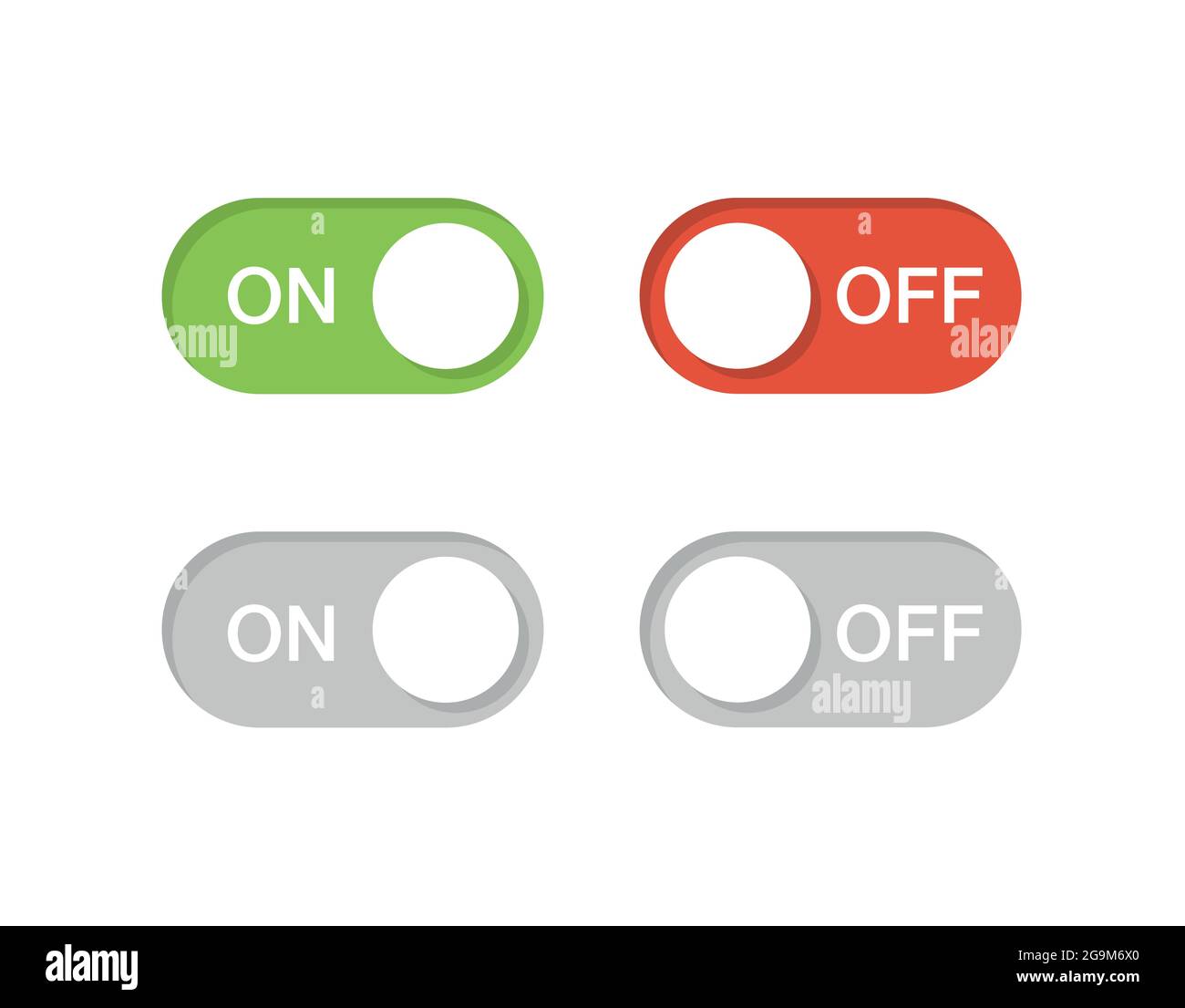 On/Off slider with shadow, toggle switch for user interface Stock ...