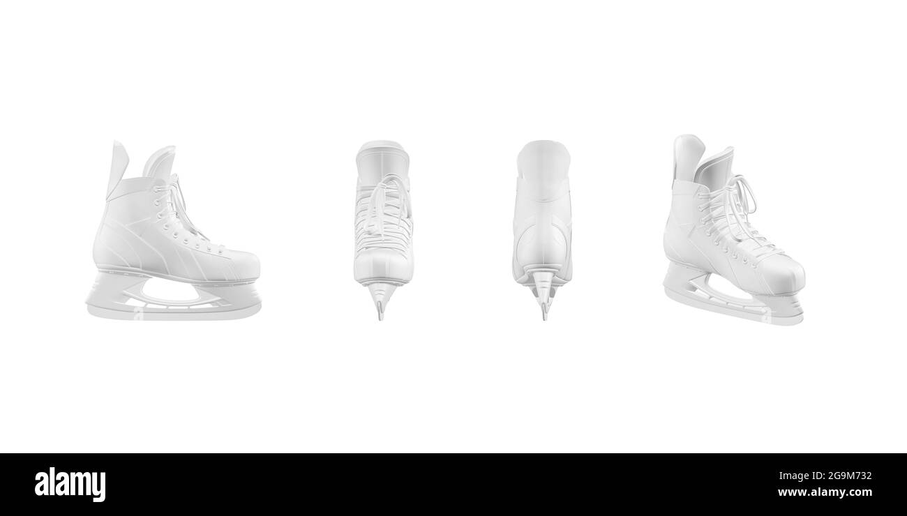 Ice hockey skate mockup isolated on white background 3d render Stock Photo Alamy