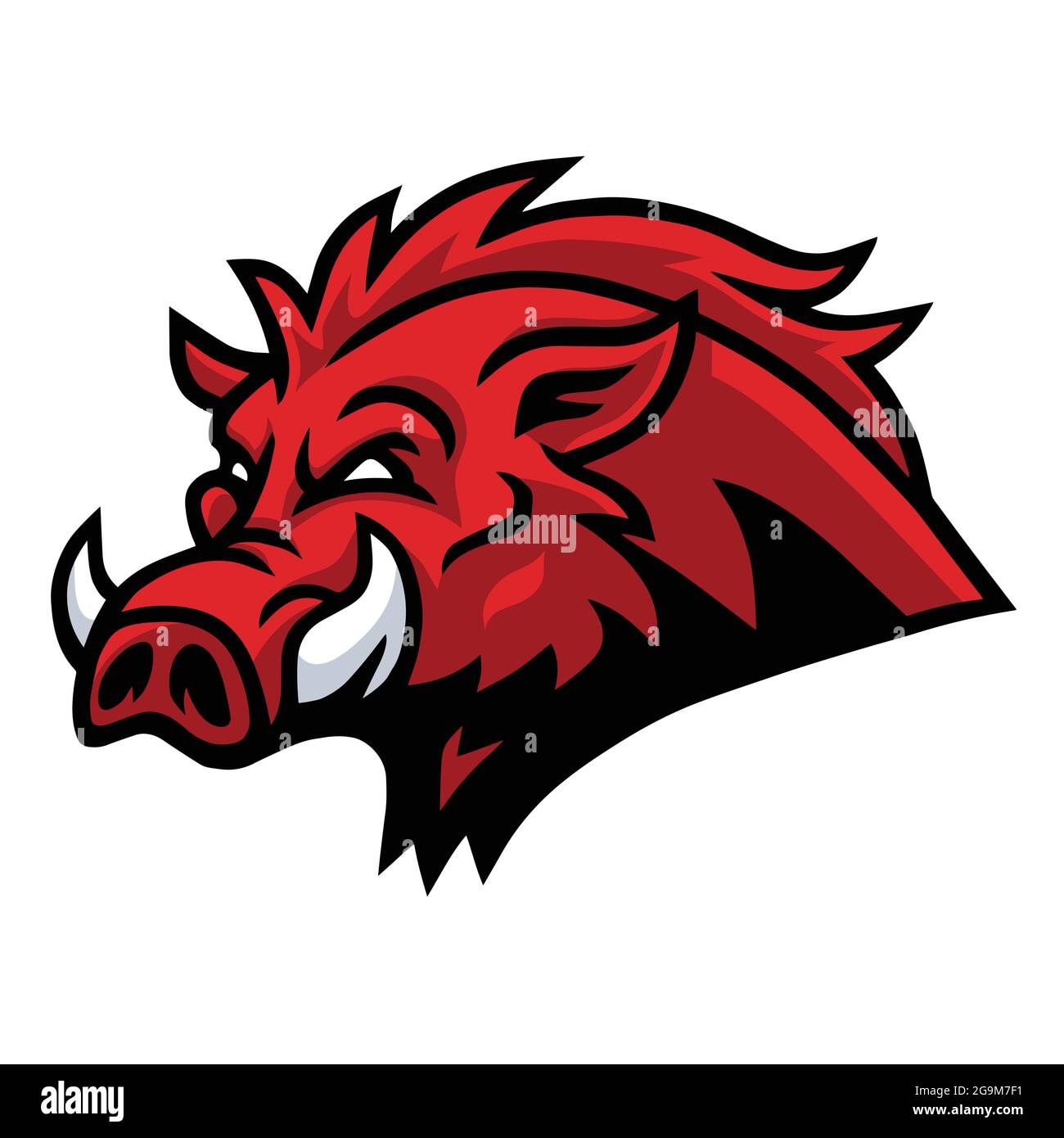 Wild Hog Boar Head Mascot Logo Vector Design Stock Vector Image & Art