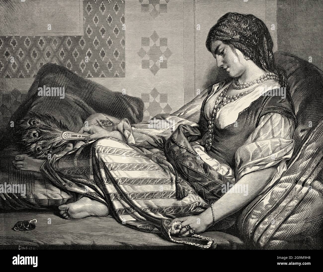 Песня жены султана. Jean Francois Portaels 1818-1895. Жена Султана.