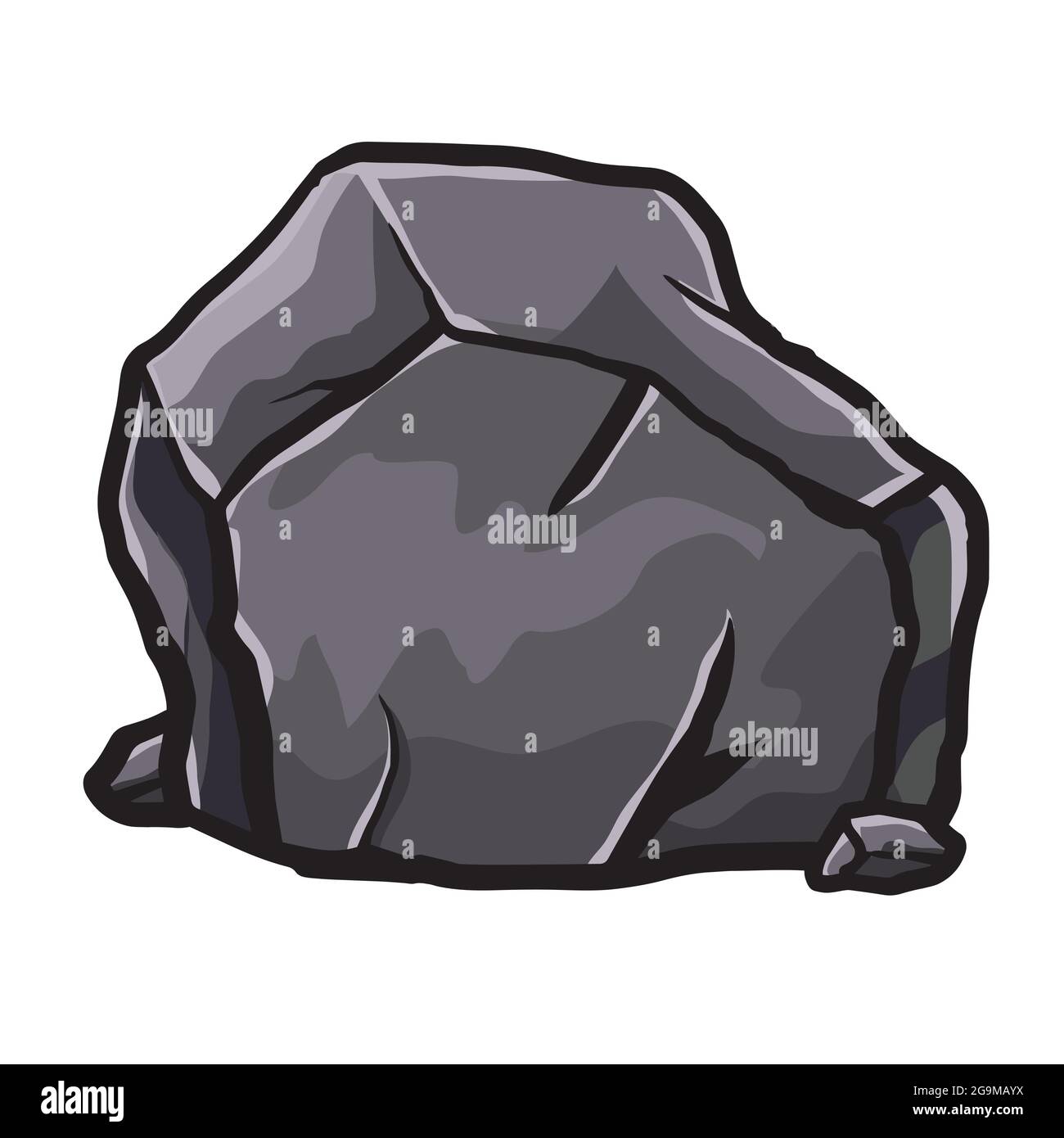Rock Stone Boulders Cartoon Isometric Illustration Drawing Style Vector  Stock Vector Image & Art - Alamy