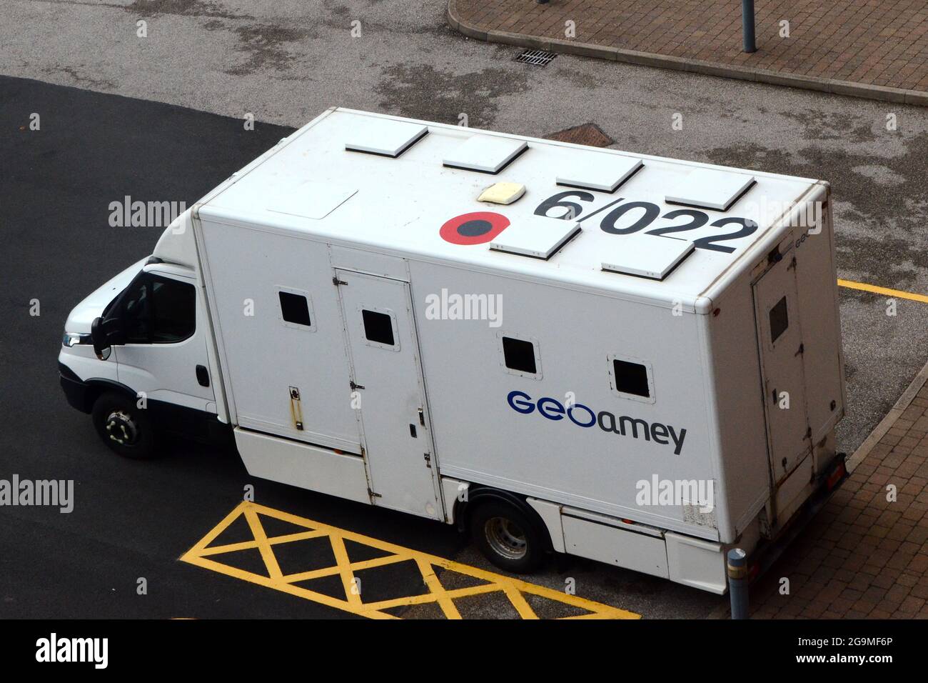 prisoner transport vehicle Stock Photo