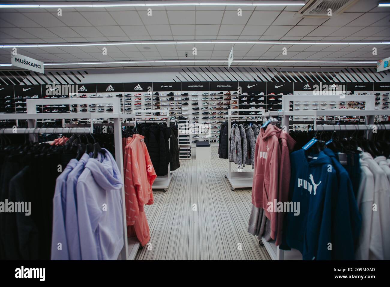 SARAJEVO, BOSNIA AND HERZEGOVINA - Nov 02, 2020: A sports equipment store  in Bosnia and Herzegovina Stock Photo - Alamy