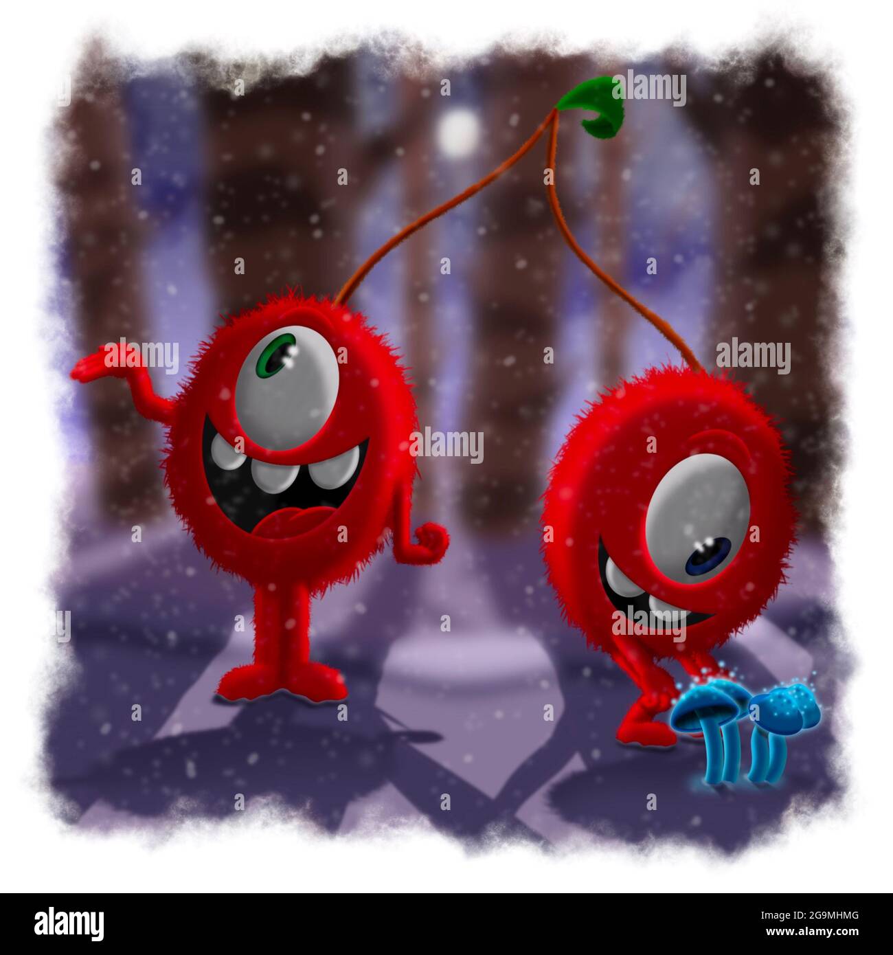 Fruit art artwork cherry cherries Cut Out Stock Images & Pictures - Alamy