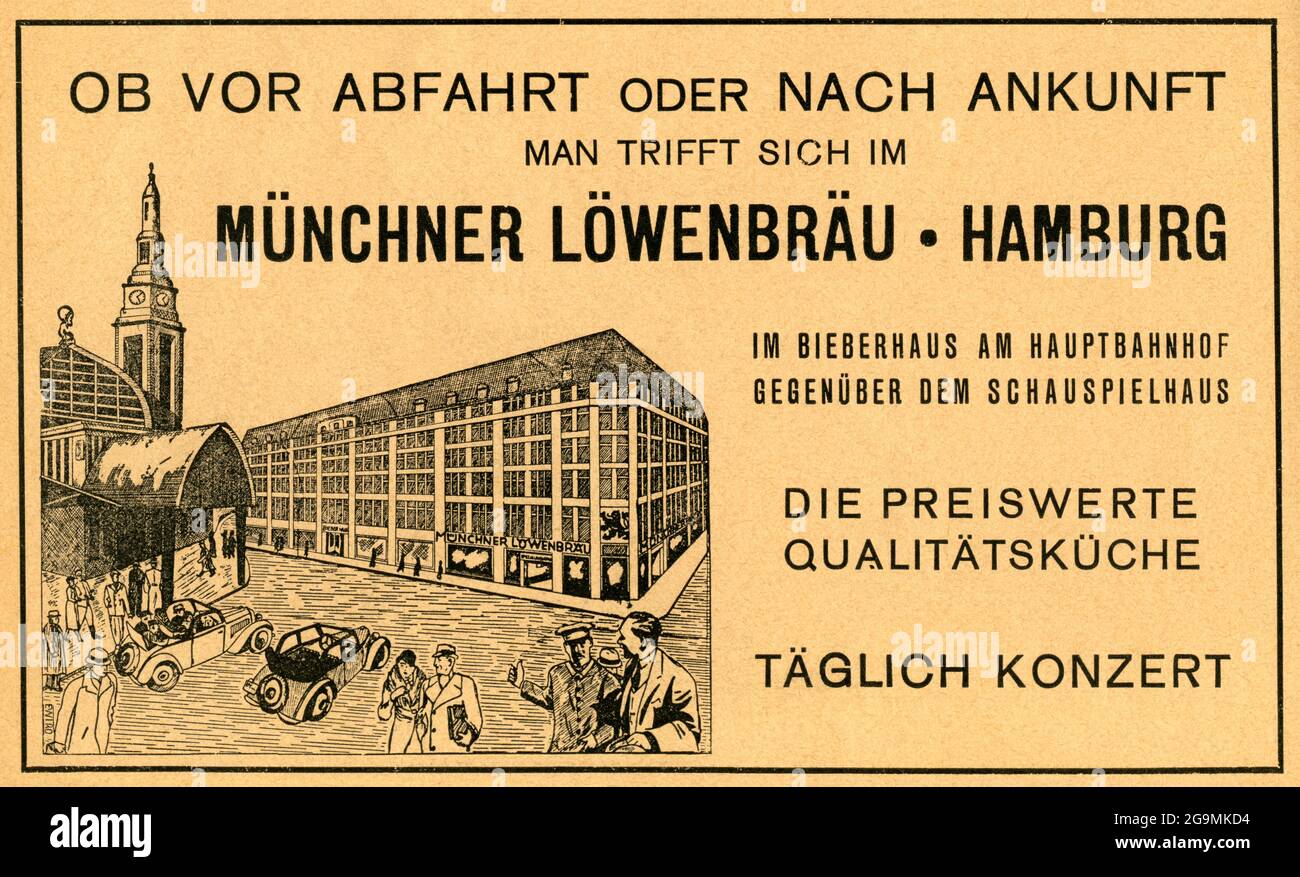 Europe, Germany, Berlin, Hamburg, Deutsche Reichsbahn timetable, 1944 / 1945, ADDITIONAL-RIGHTS-CLEARANCE-INFO-NOT-AVAILABLE Stock Photo