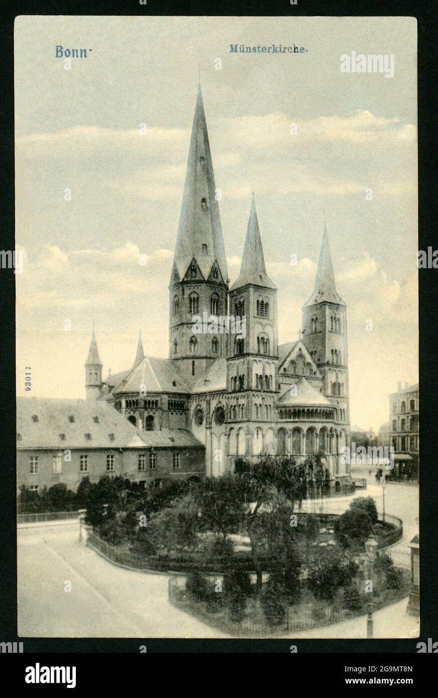 geography / travel, Germany, North Rhine-Westphalia, Bonn, Bonn Minster ( Münsterkirche ), postcard, ADDITIONAL-RIGHTS-CLEARANCE-INFO-NOT-AVAILABLE Stock Photo