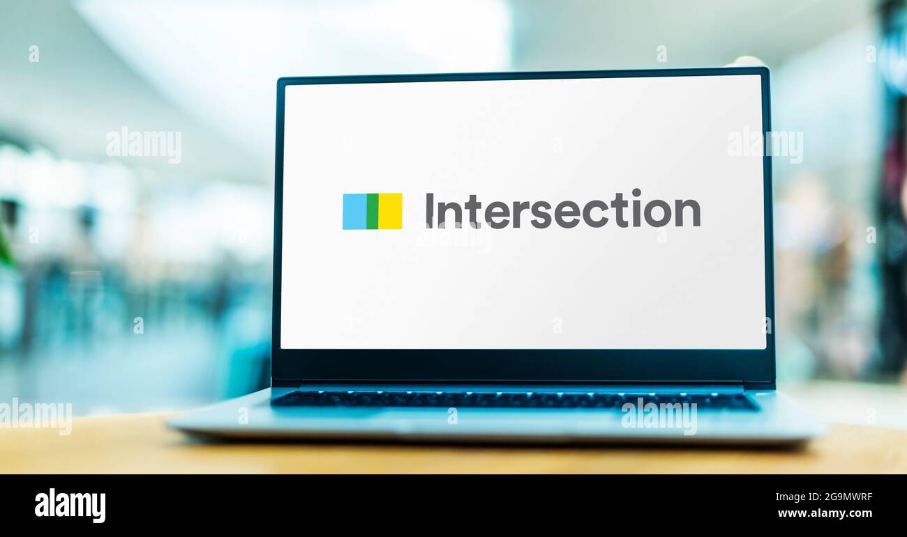 POZNAN, POL - JUN 12, 2021: Laptop computer displaying logo of Intersection,  a smart cities technology and out-of-home advertising company Stock Photo -  Alamy