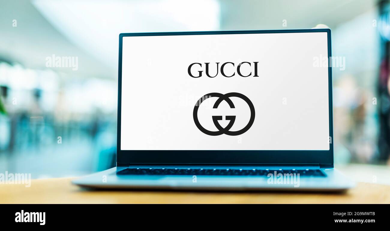 POZNAN, POL - JUN 12, 2021: Laptop computer displaying logo of Gucci, an Italian luxury of fashion leather goods Stock Photo - Alamy