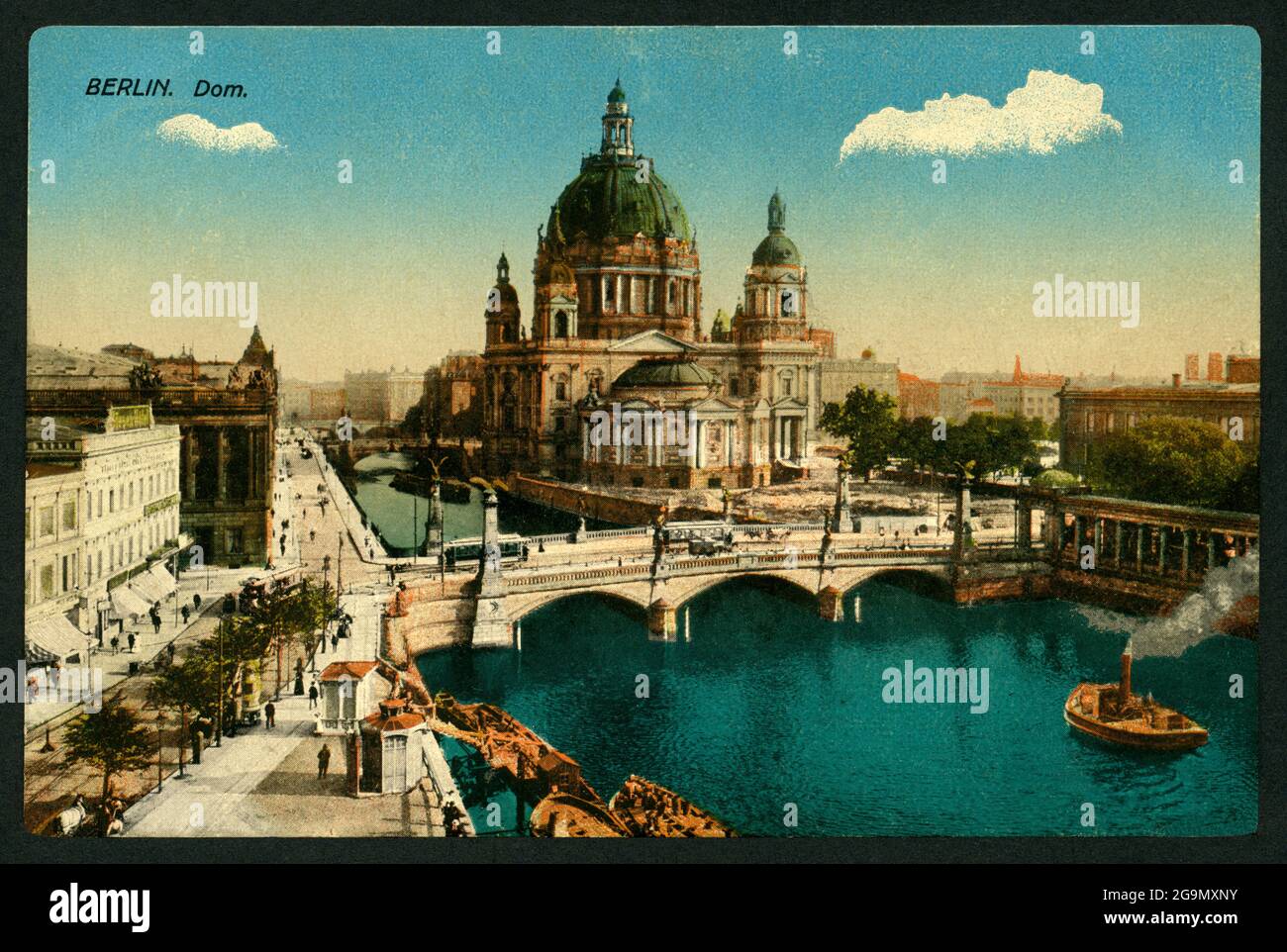 geography / travel, Germany, Berlin, Berlin Cathedral, postcard, stamped 03. 03. 1918, ADDITIONAL-RIGHTS-CLEARANCE-INFO-NOT-AVAILABLE Stock Photo
