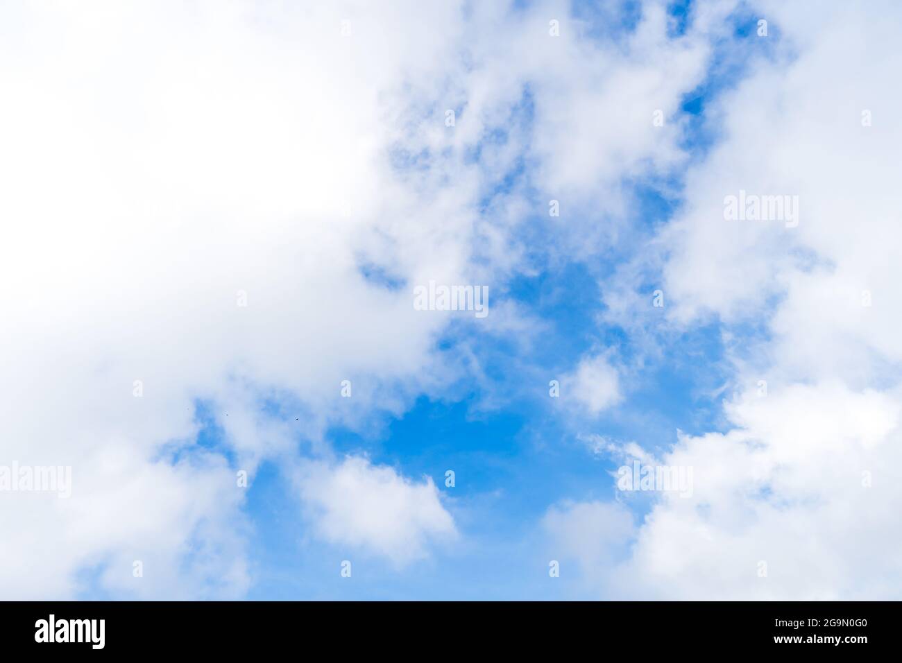 Beautiful bright blue sky fluffy white clouds hi-res stock photography ...