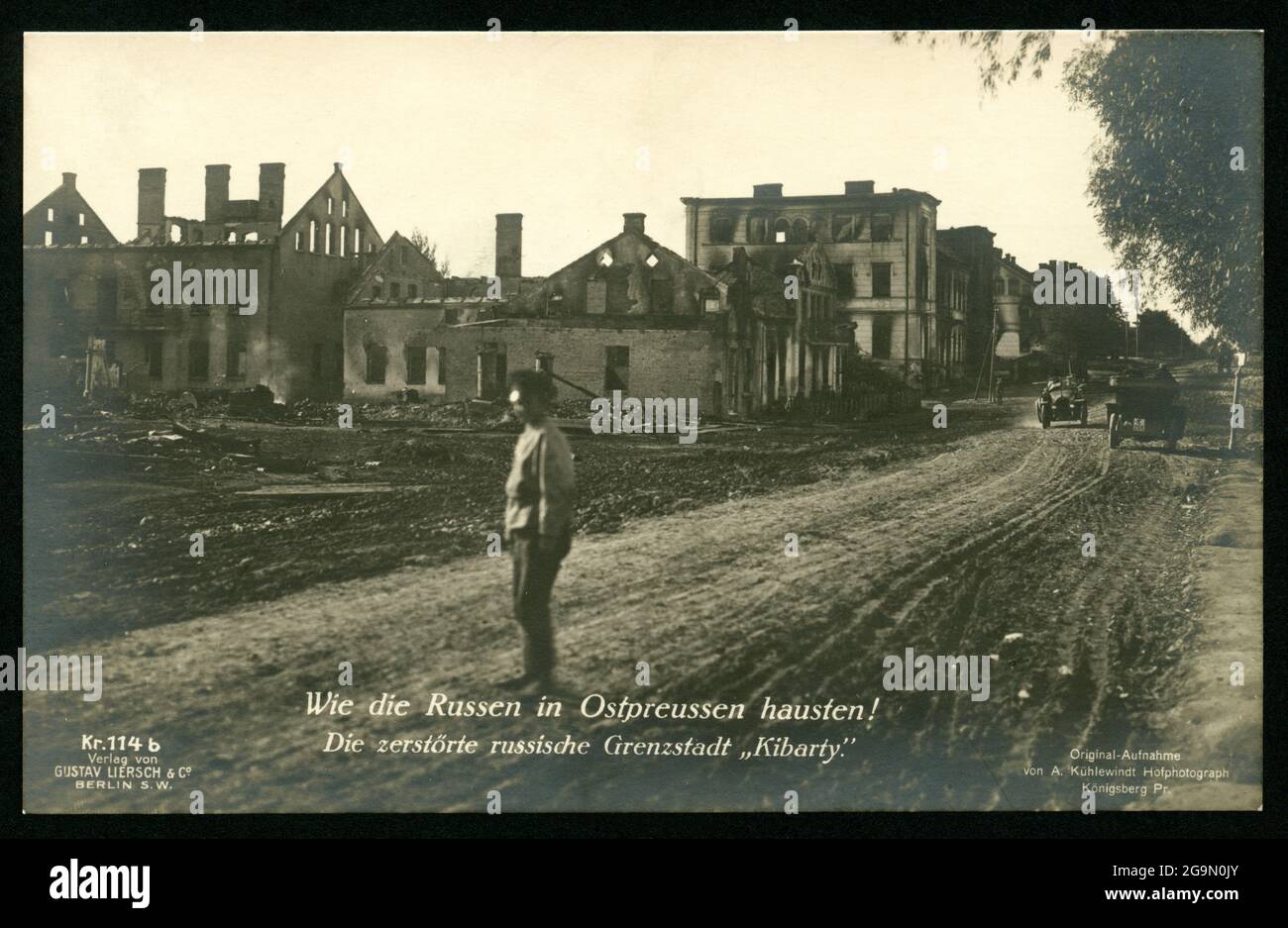 Europe, Lithuania, Marijampole, Kybartai, Kibarty, WW I, the demolished border town Kibarty, ADDITIONAL-RIGHTS-CLEARANCE-INFO-NOT-AVAILABLE Stock Photo