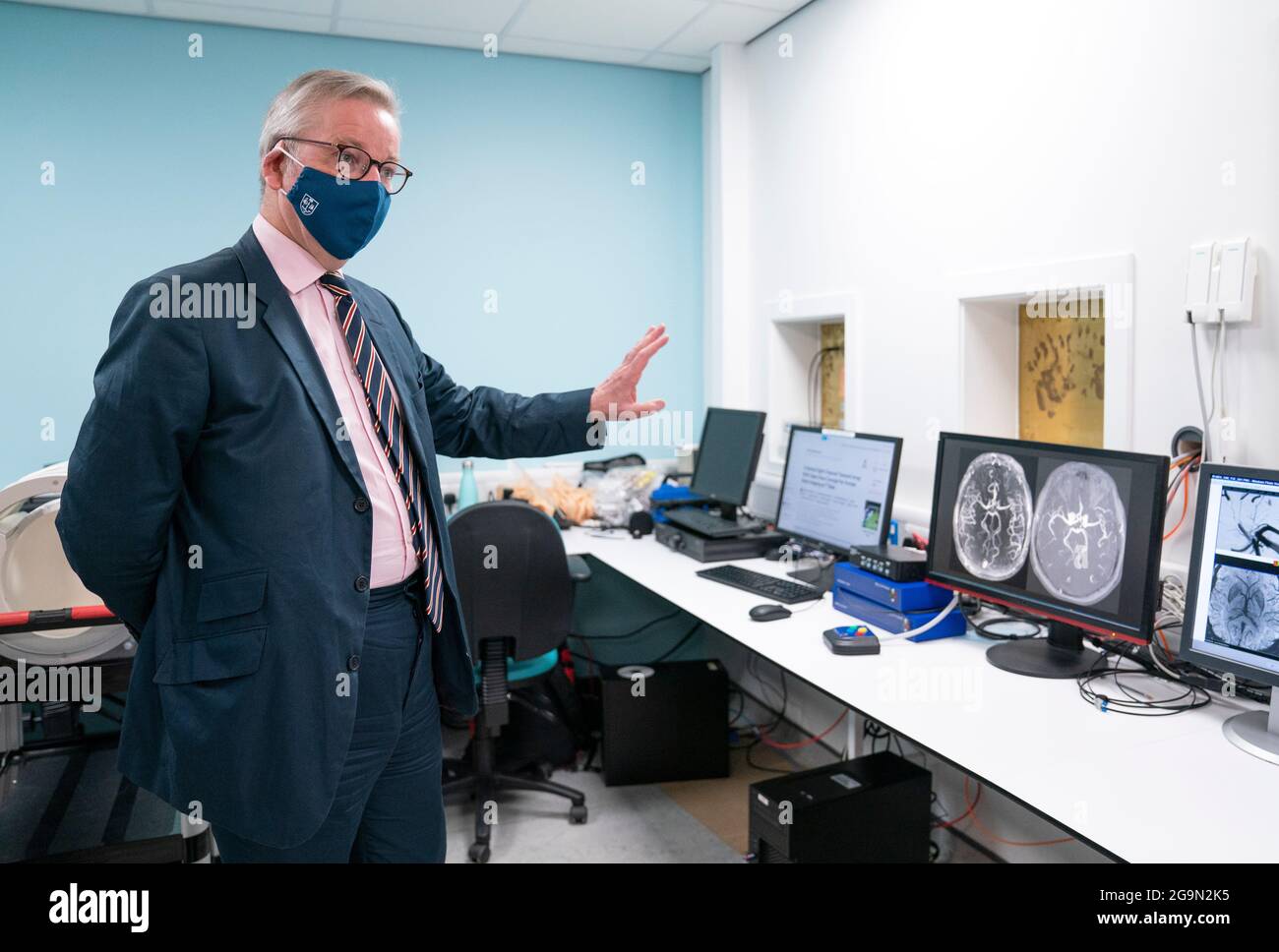 Office Minister Michael Gove during a visit to the Queen