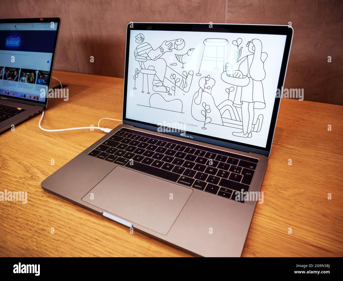 New Apple MacBook Pro professional laptop with motion wallpaper Stock Photo - Alamy New Apple MacBook Pro professional laptop with motion wallpaper Stock Photo - Alamy