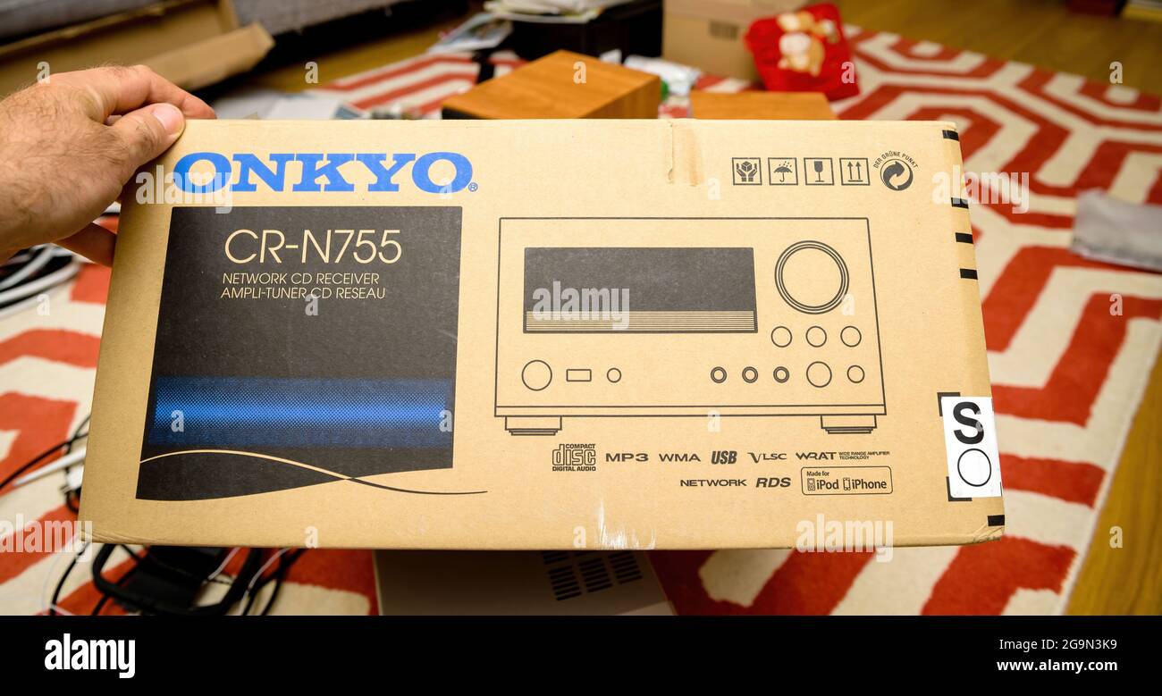 Onkyo CR-N755 network cd receiver with Compact Disc logotype Stock